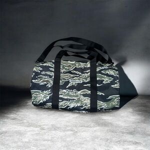 Primitive Camo Duffel Gym Travel Bag Black Green Medium Sized